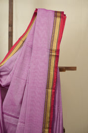 Pink Narayan Peth Cotton Saree - SRPNPCS34