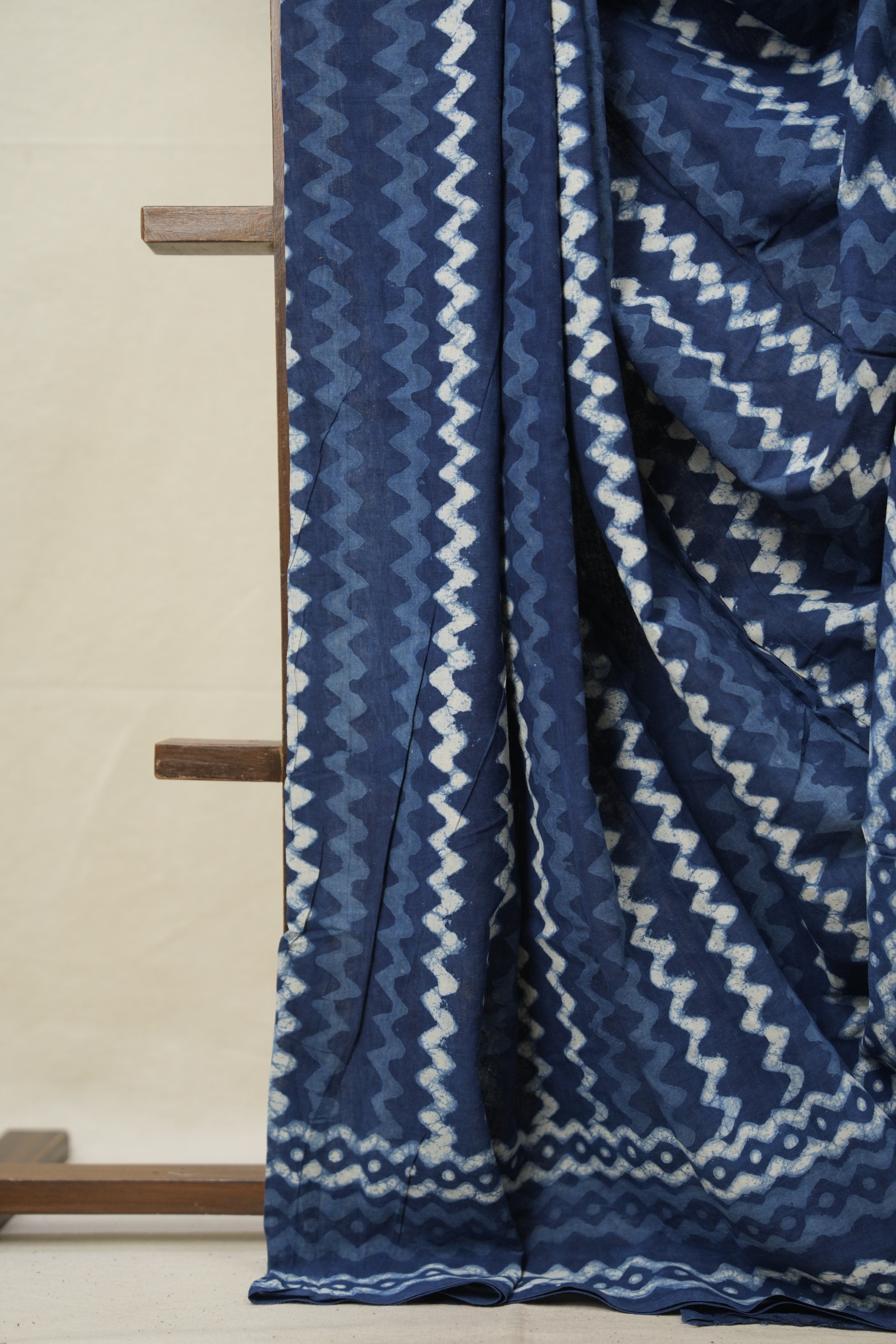 Indigo Blue HBP Cotton Saree - SRIBCS2964