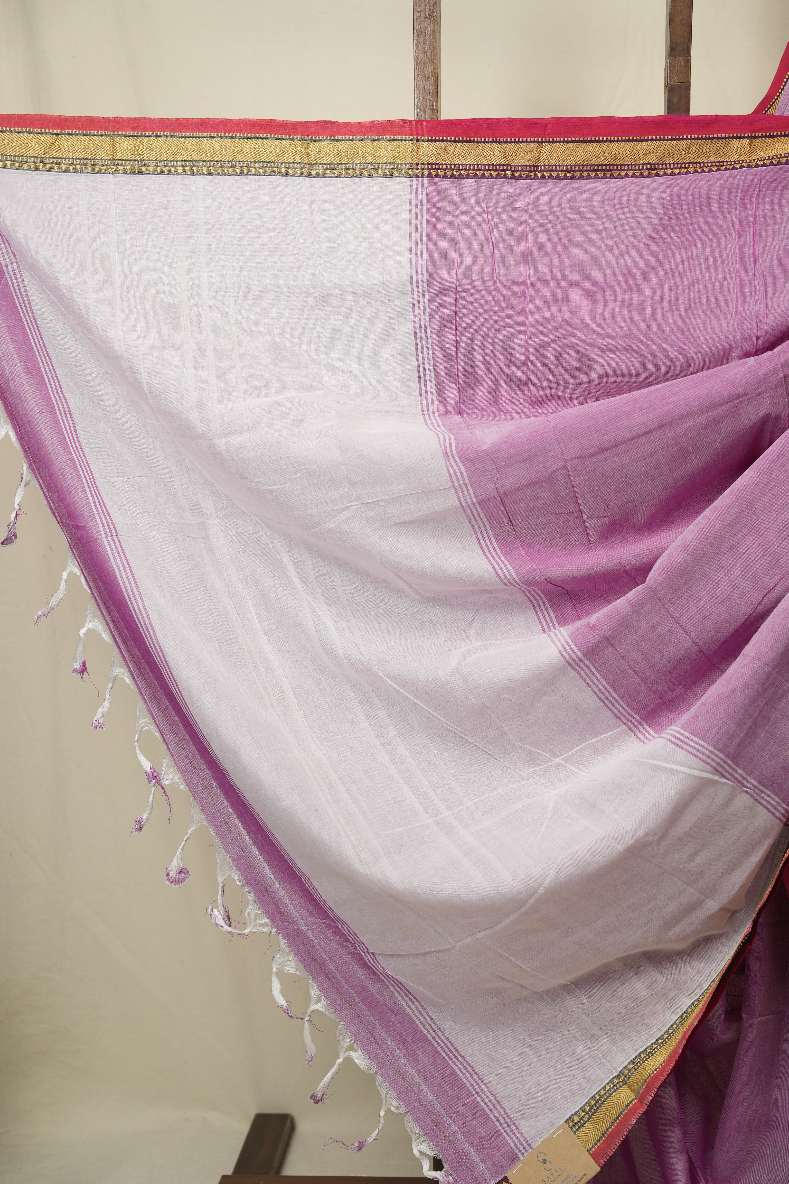 Pink Narayan Peth Cotton Saree - SRPNPCS34