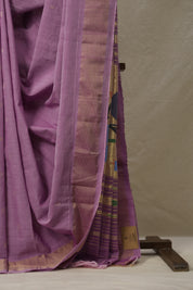 Lilac Cotton Paithani Saree - SRLCPS684