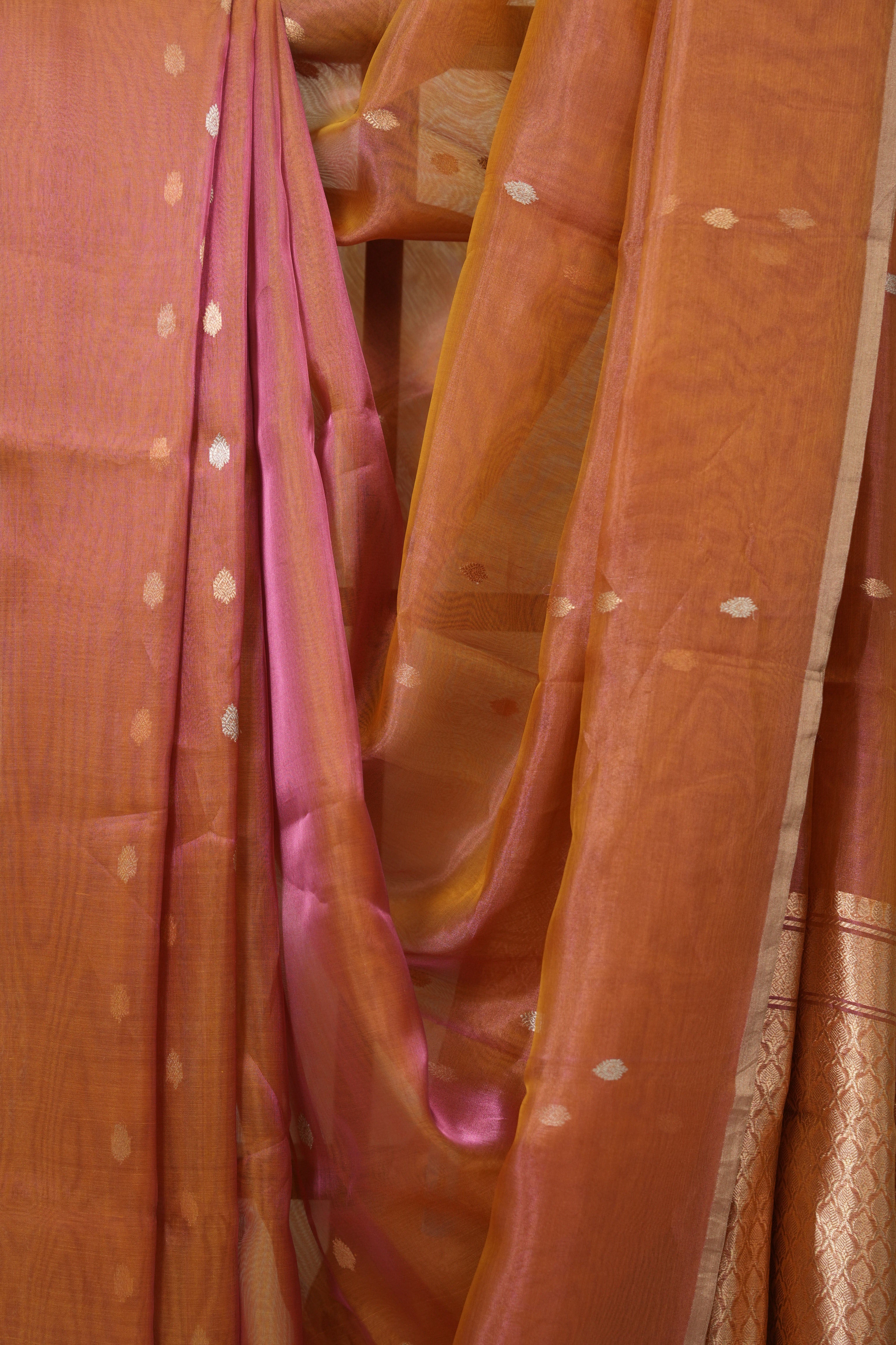 Two Tone Pink Tissue Banarasi Silk Saree - SRTTPTBSS67