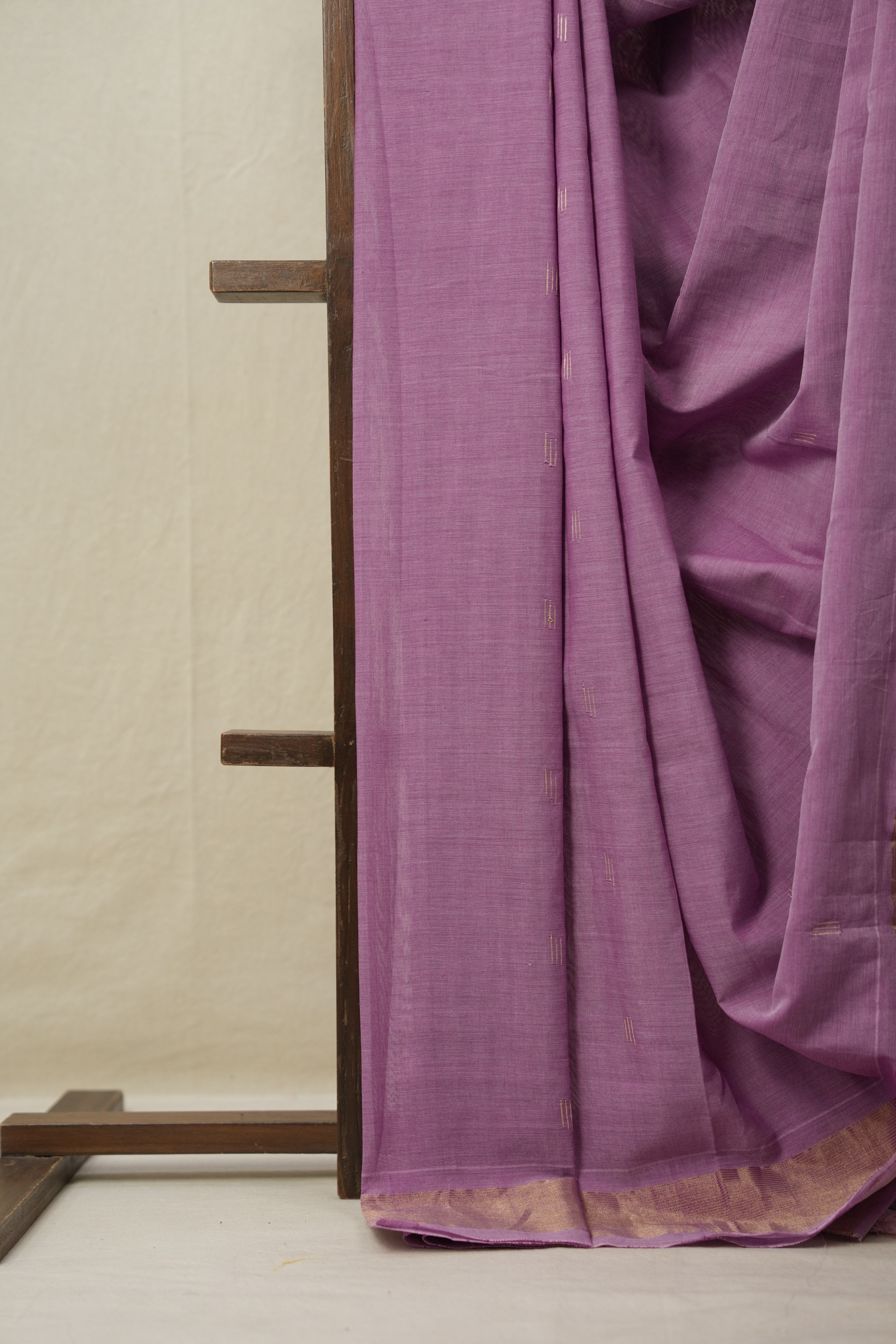 Lilac Cotton Paithani Saree - SRLCPS684