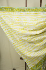 White HBP Cotton Saree - SRWCS3725