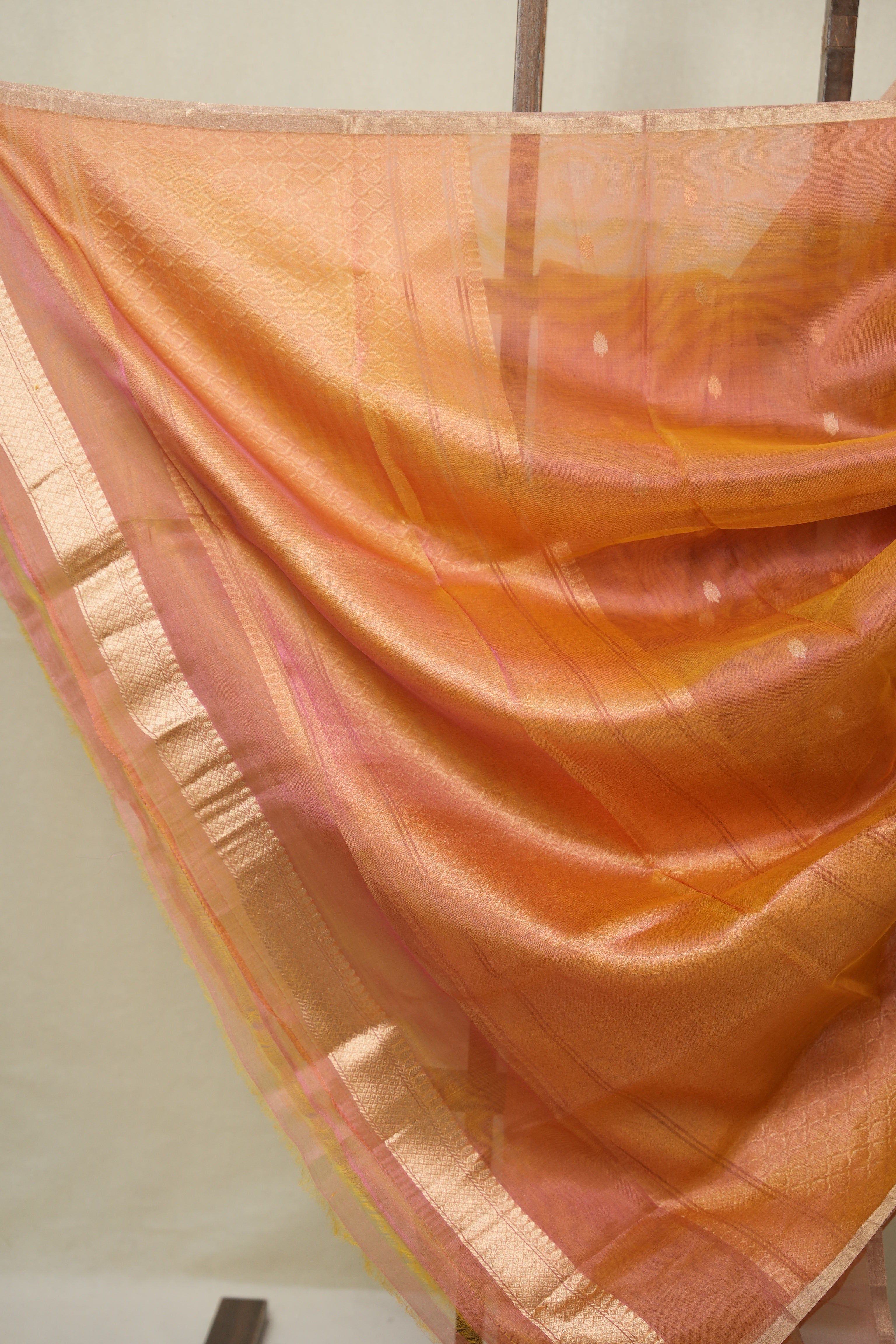 Two Tone Pink Tissue Banarasi Silk Saree - SRTTPTBSS67