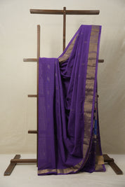Violet Cotton Paithani Saree - SRVCPS685
