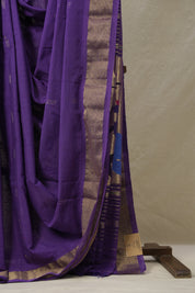 Violet Cotton Paithani Saree - SRVCPS685
