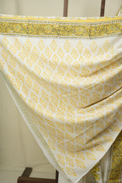 White HBP Cotton Saree - SRWCS3729