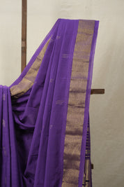 Violet Cotton Paithani Saree - SRVCPS685