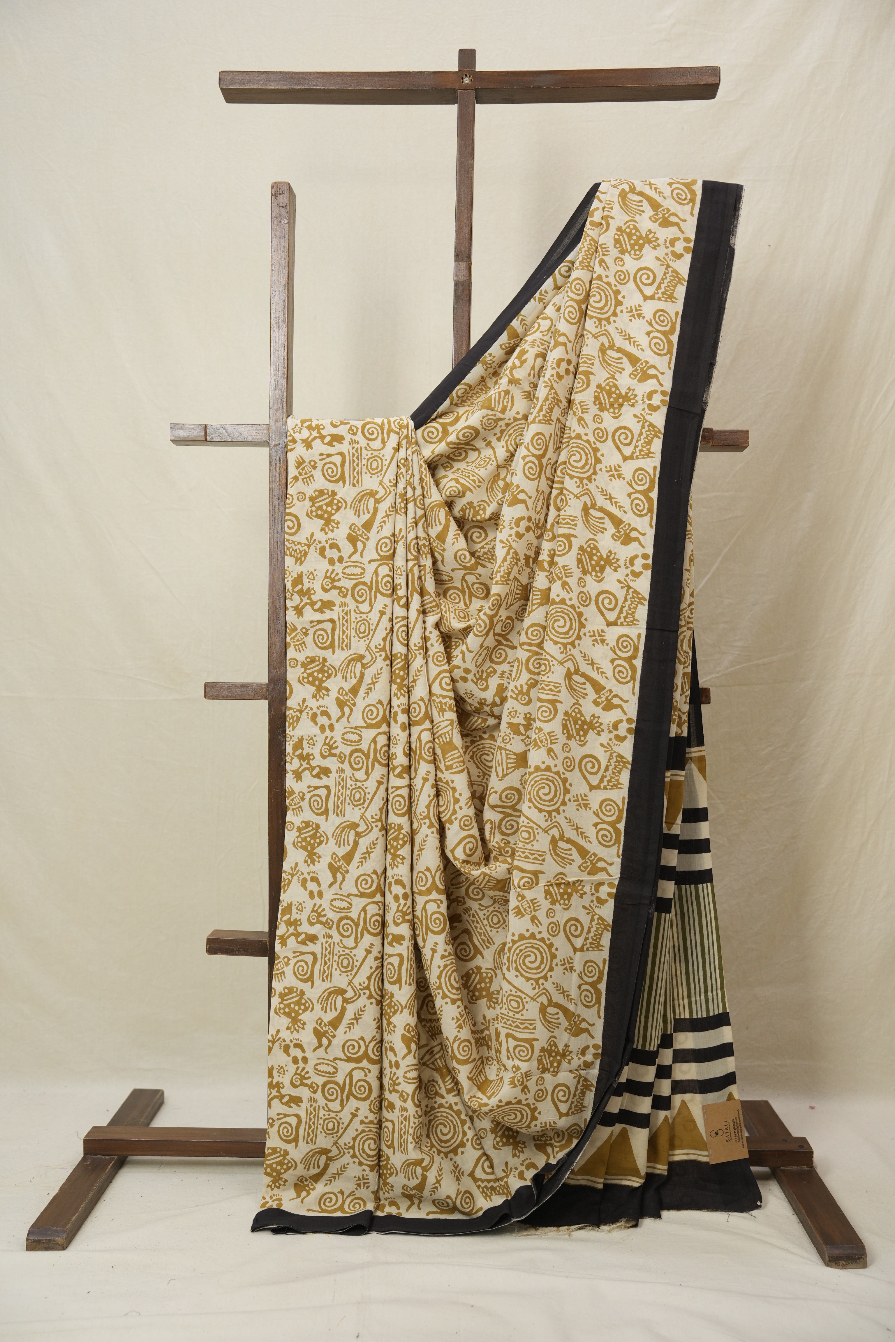 Beige HBP Cotton Saree - SRBCS3226