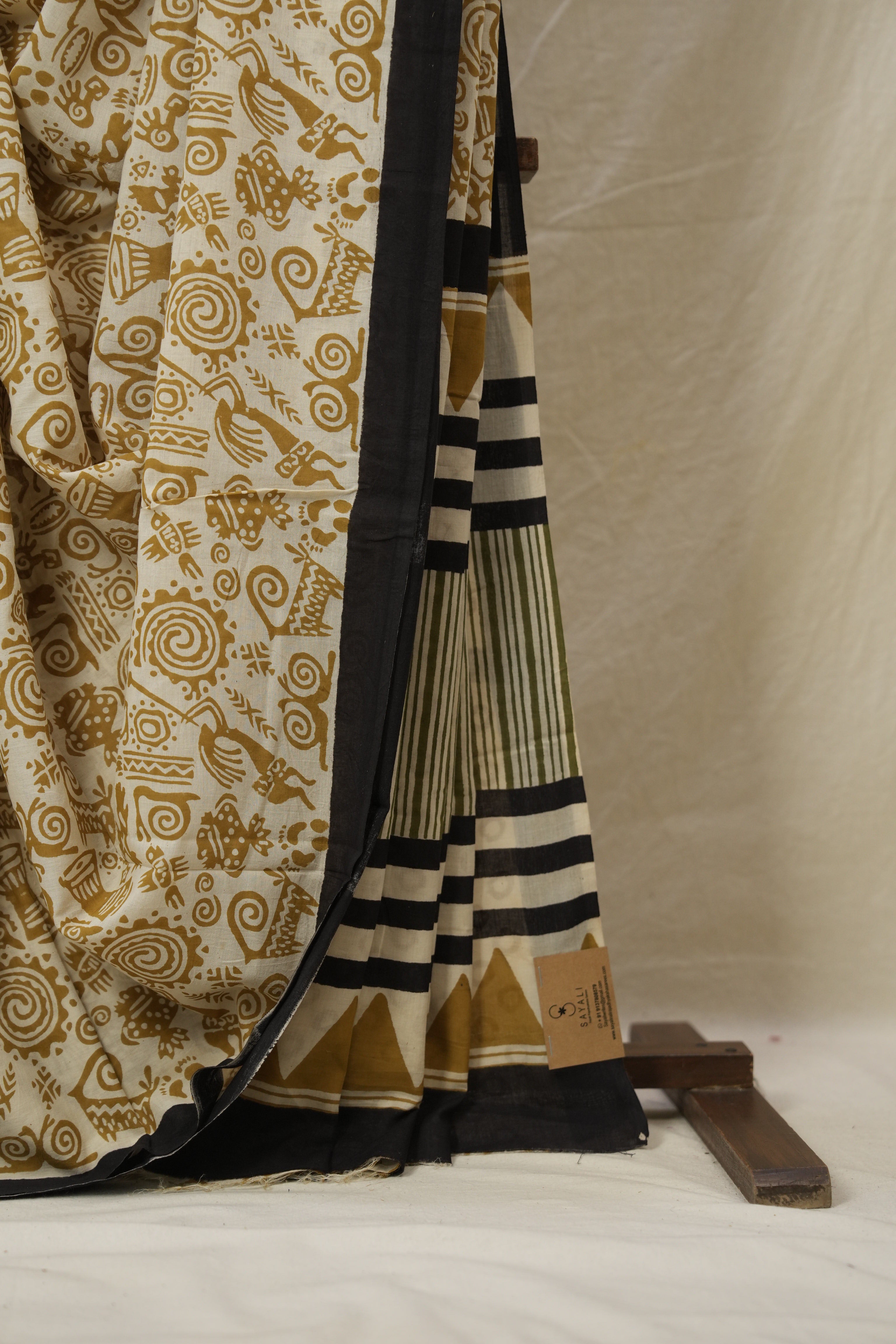 Beige HBP Cotton Saree - SRBCS3226