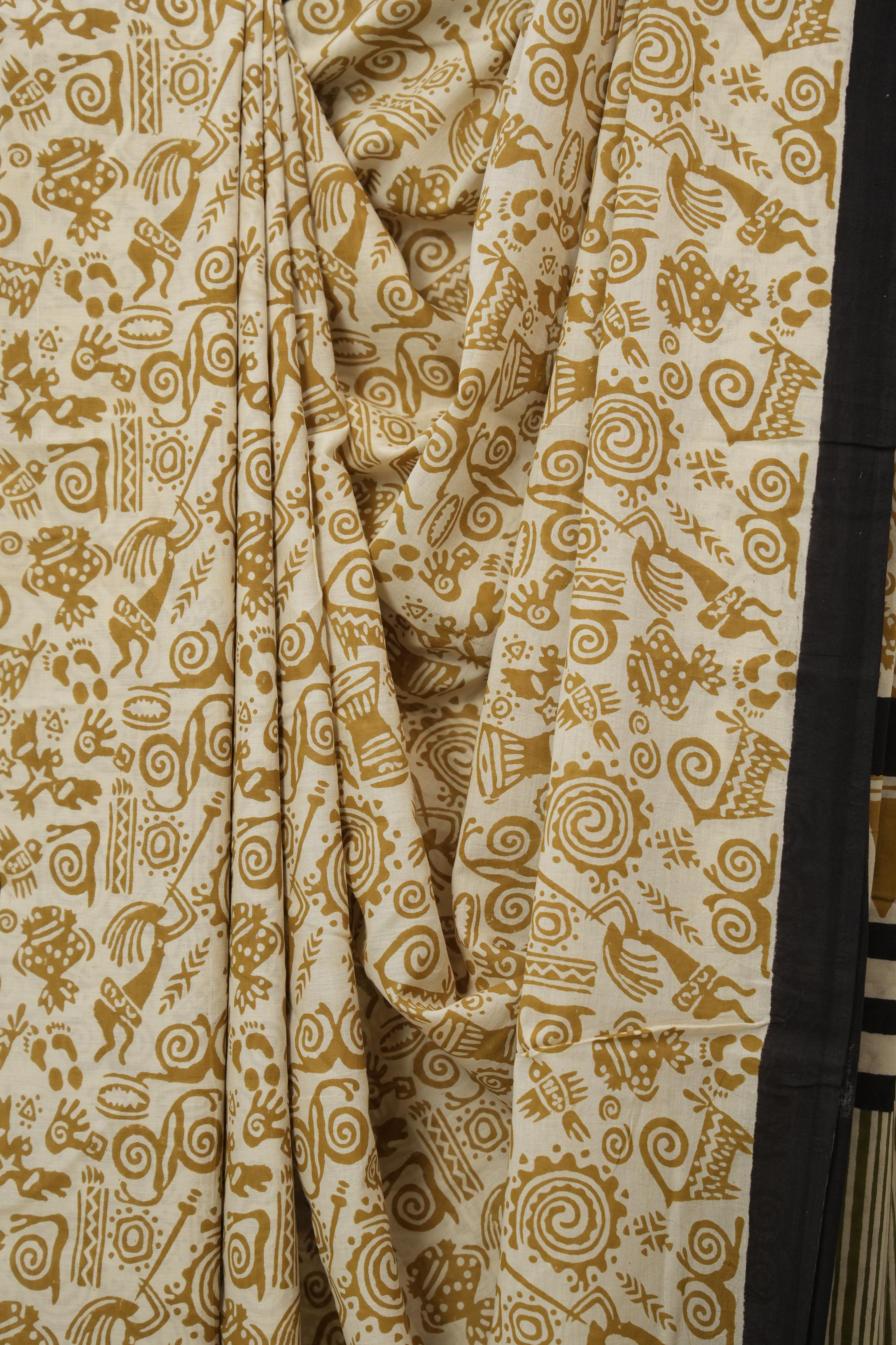 Beige HBP Cotton Saree - SRBCS3226