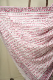 White HBP Cotton Saree - SRWCS3724