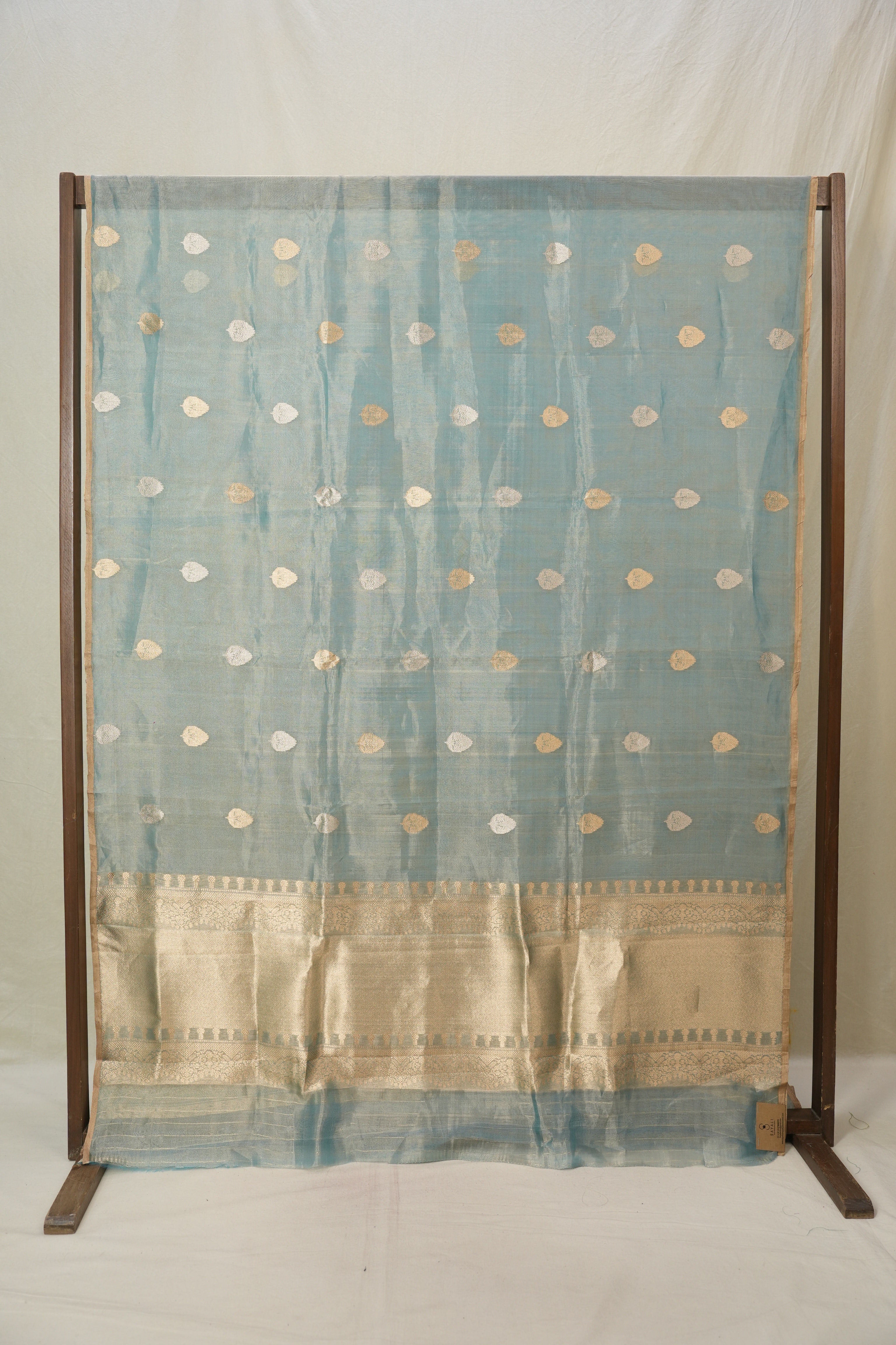 Aqua Blue Tissue Banarasi Silk Saree - SRABTBSS58