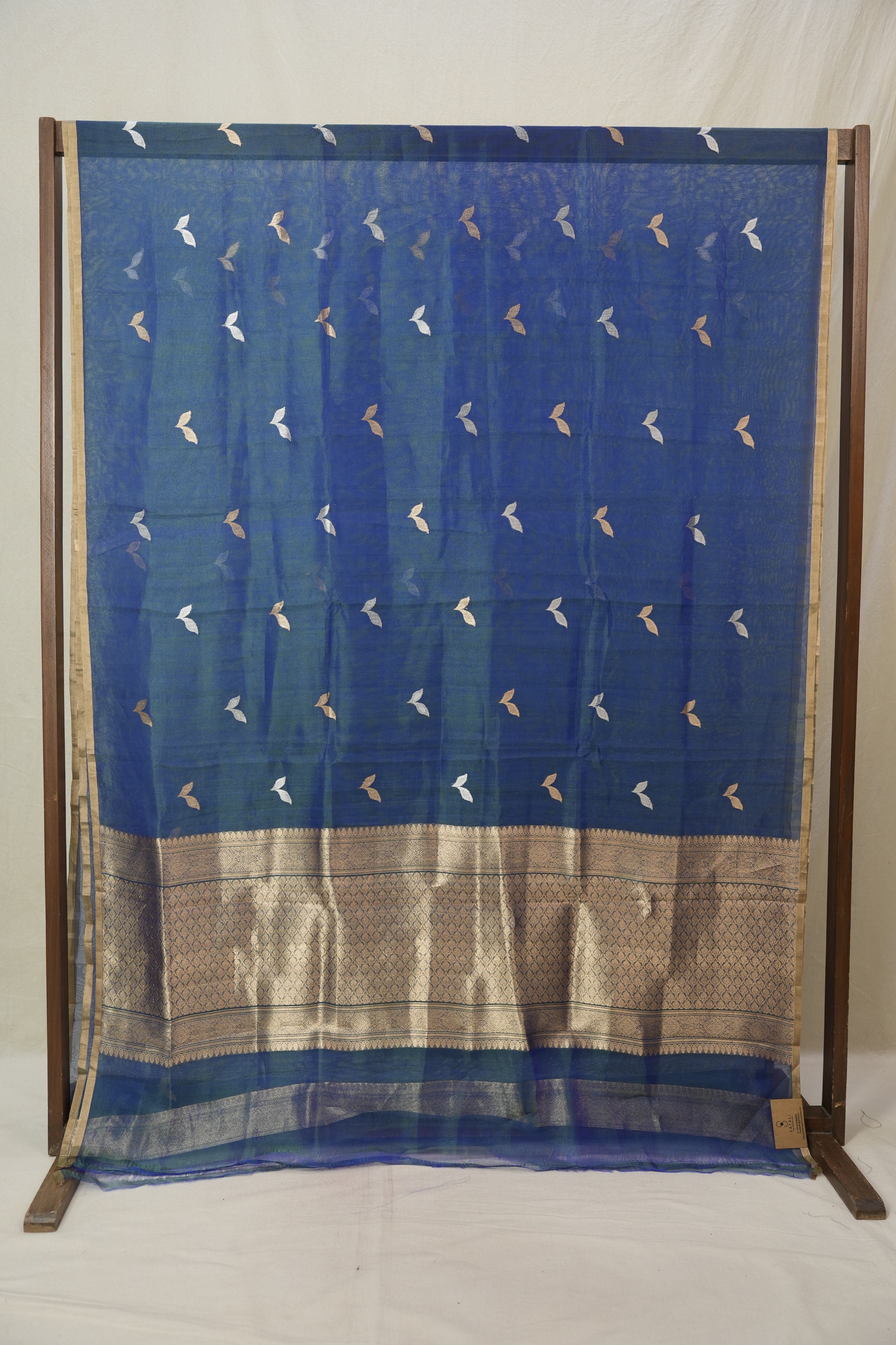 Peacock Blue Tissue Banarasi Silk Saree - SRPBTBSS59