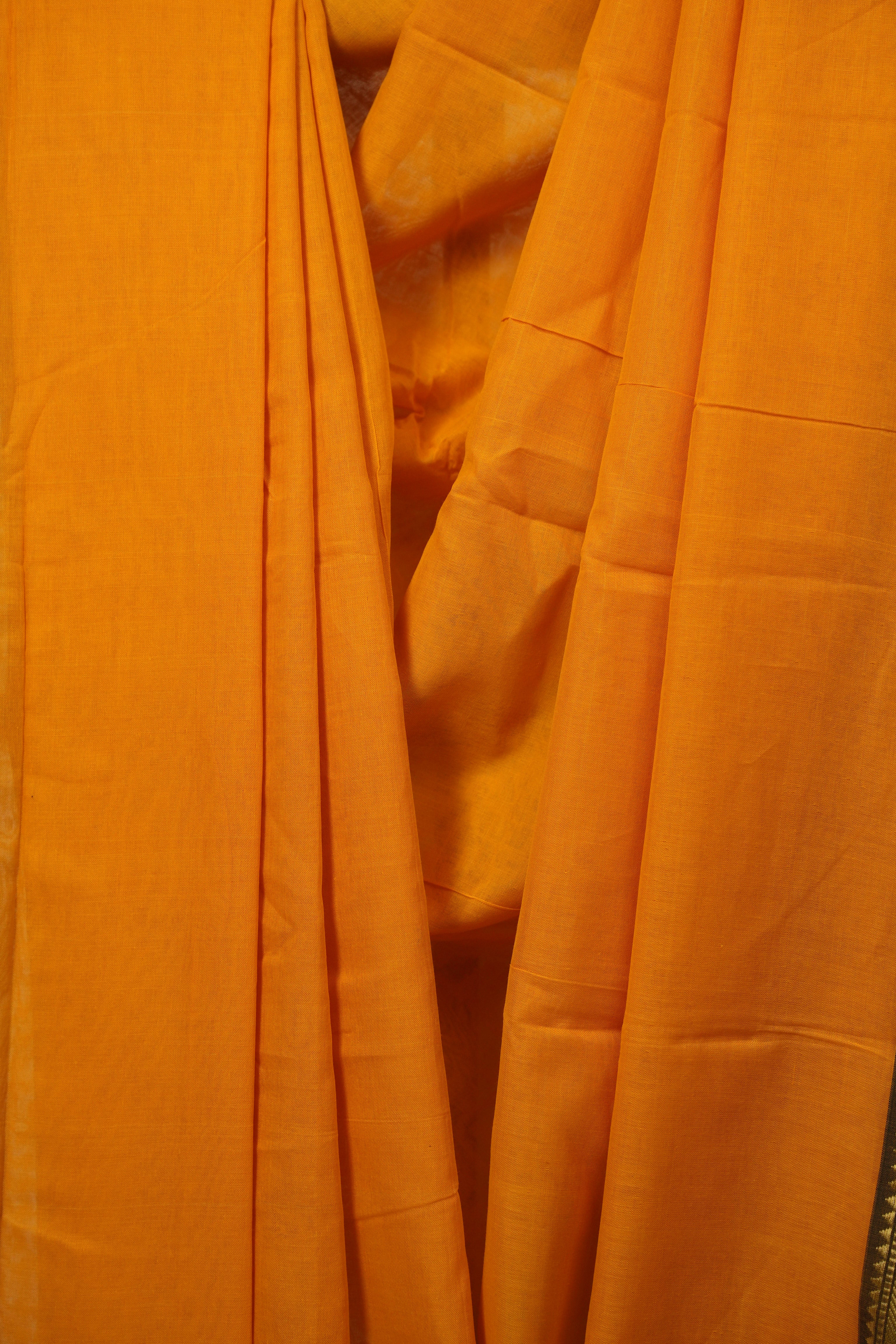 Orange Narayan Peth Cotton Saree - SRONPCS37
