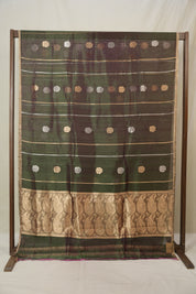 Two Tone Green Tissue Banarasi Silk Saree - SRTTGTBSS61