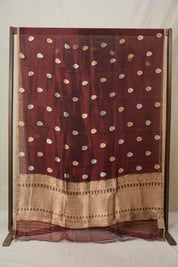 Wine Tissue Banarasi Silk Saree - SRWTBSS63
