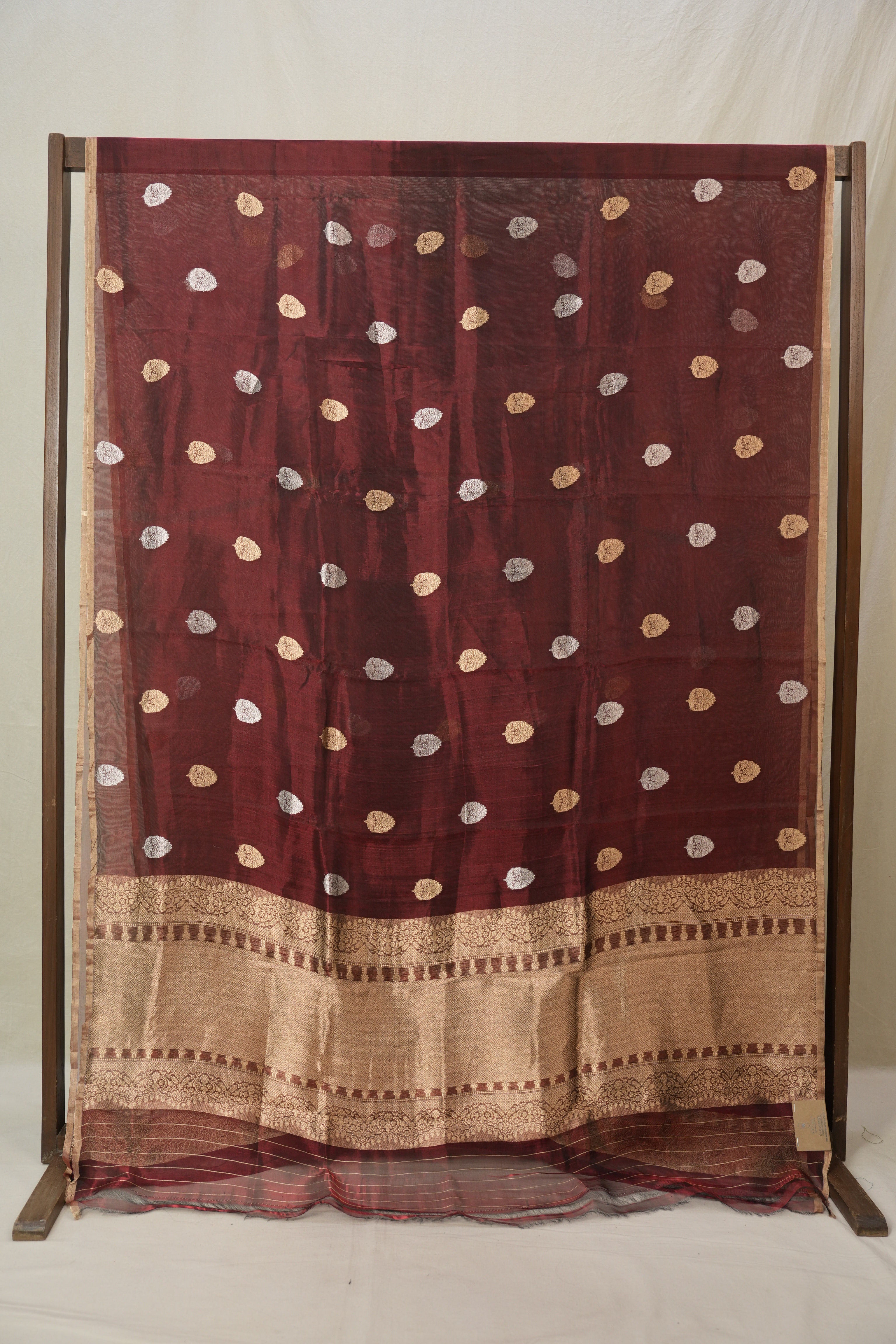 Wine Tissue Banarasi Silk Saree - SRWTBSS63