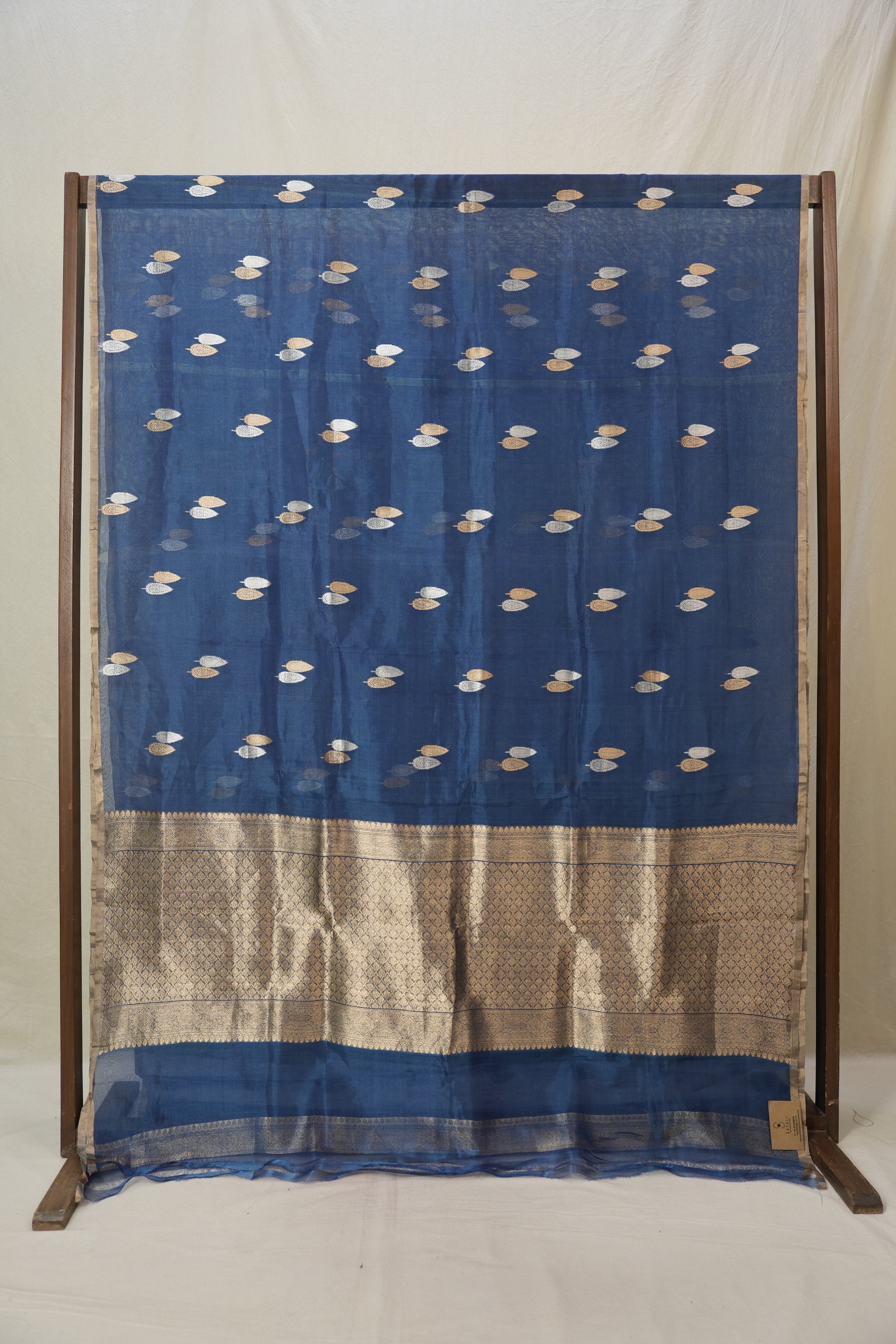 Peacock Blue Tissue Banarasi Silk Saree - SRPBTBSS65