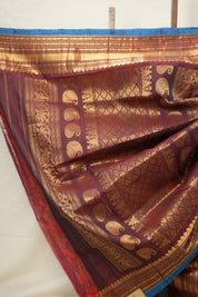 Deep Green Gadwal Cotton Silk Saree - SRDGGCSS176