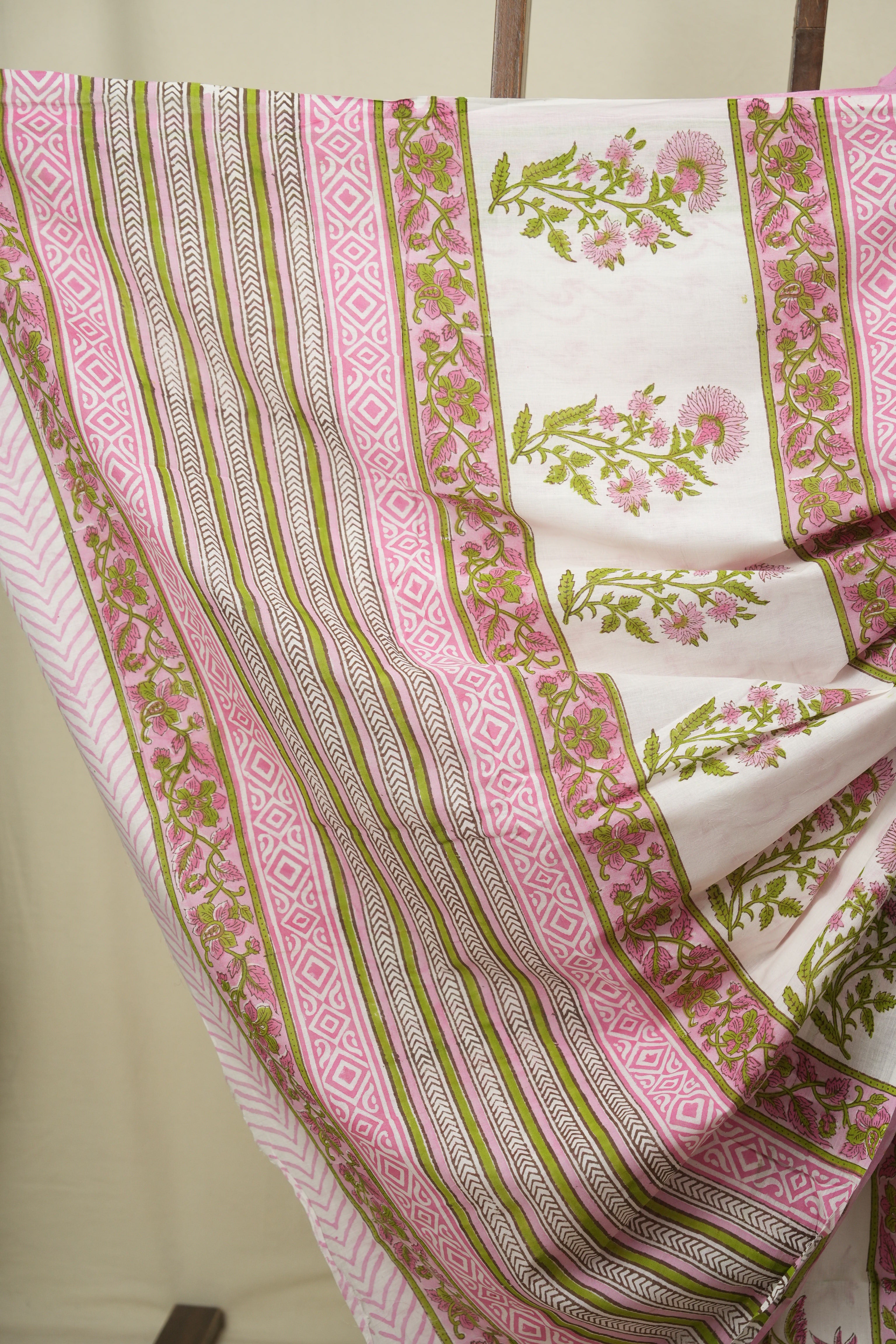White HBP Cotton Saree - SRWCS3731