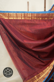 Deep Green Gadwal Cotton Silk Saree - SRDGGCSS176
