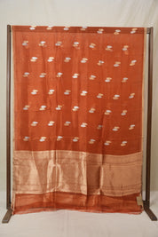 Rust Orange Tissue Banarasi Silk Saree - SRROTBSS66
