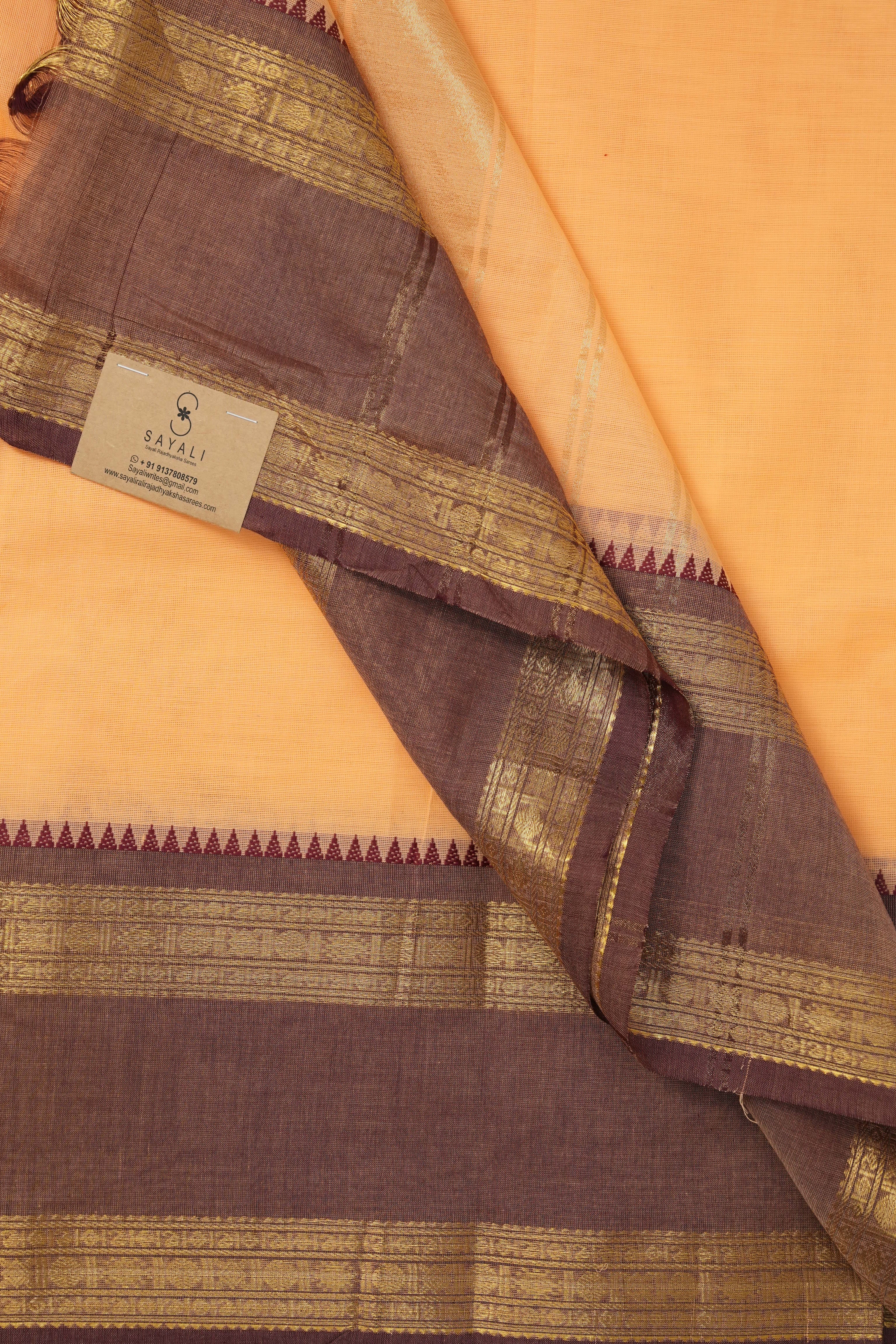 Orange Kanchi Cotton Saree - SROKCS931