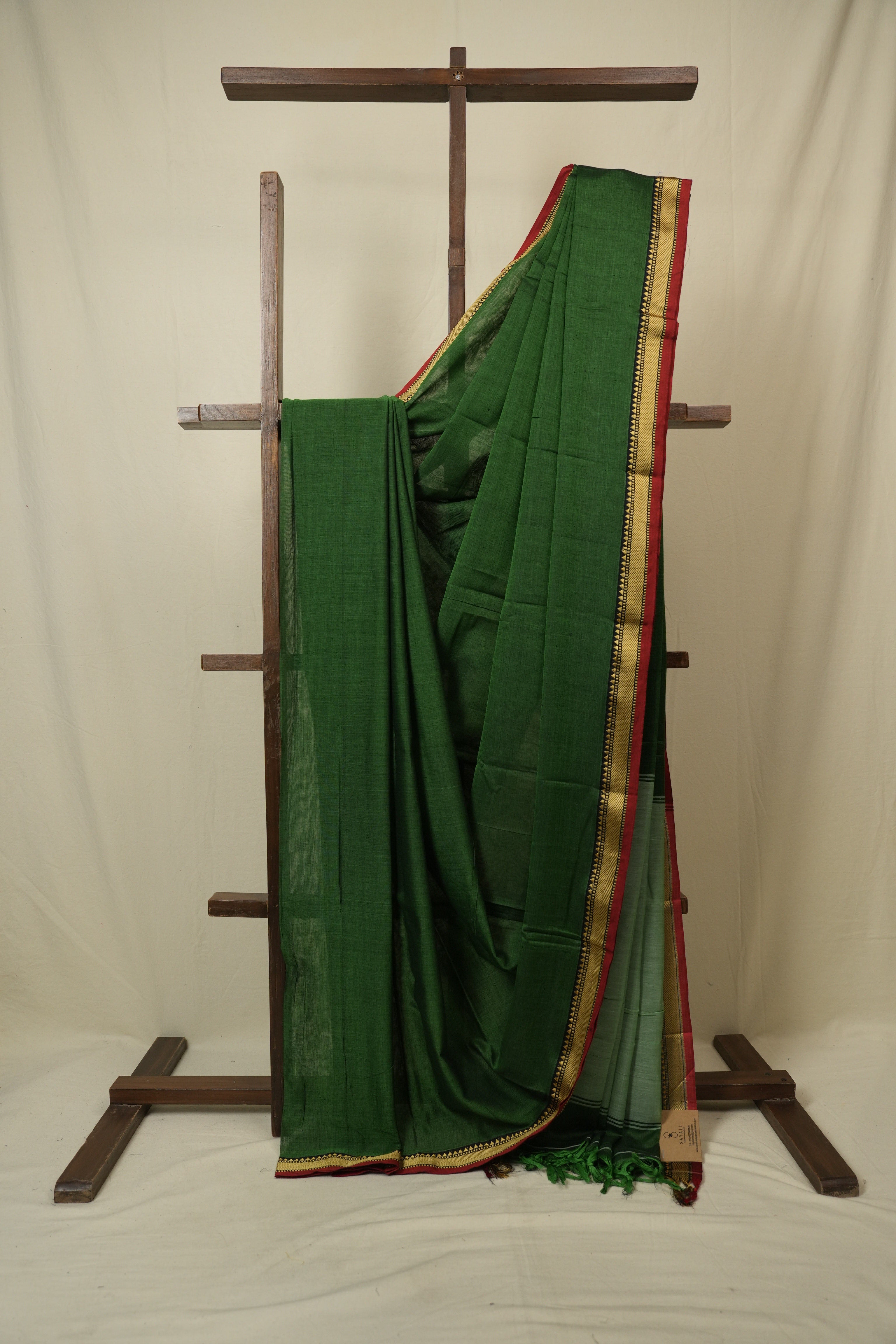 Green Narayan Peth Cotton Saree - SRGNPCS39