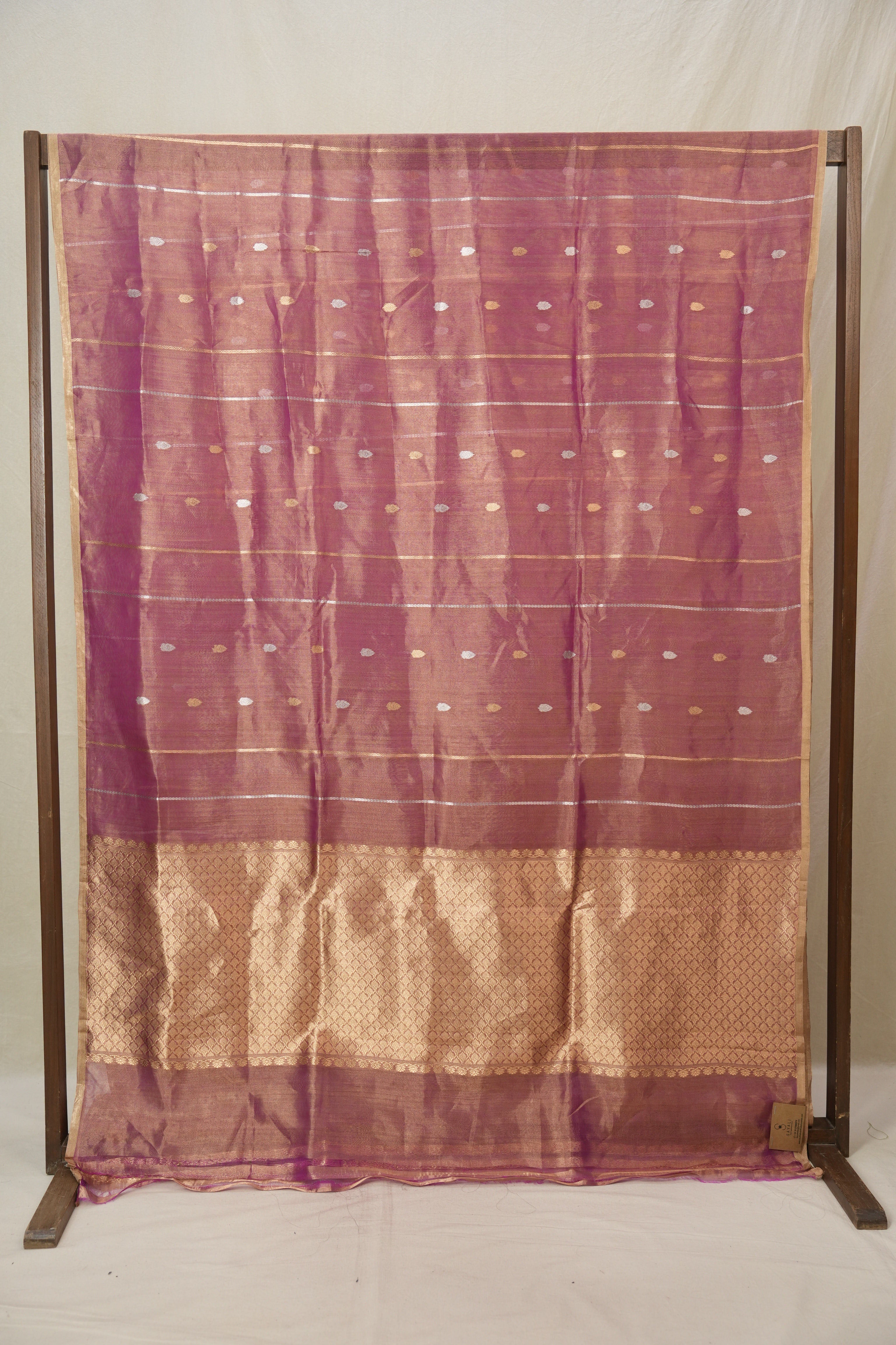 Two Tone Pink Tissue Banarasi Silk Saree - SRTTPTBSS69
