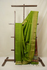 Mehendi Green Mulberry Silk Saree - SRMGMSS14