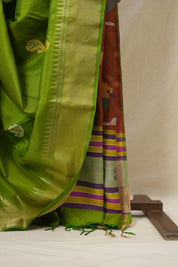 Mehendi Green Mulberry Silk Saree - SRMGMSS14