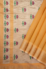 Orange Tissue Cotton Paithani Saree - Saavari -  SSPTCPSS01