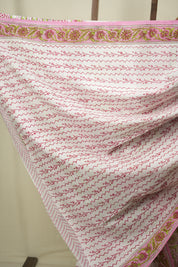 White HBP Cotton Saree - SRWCS3737