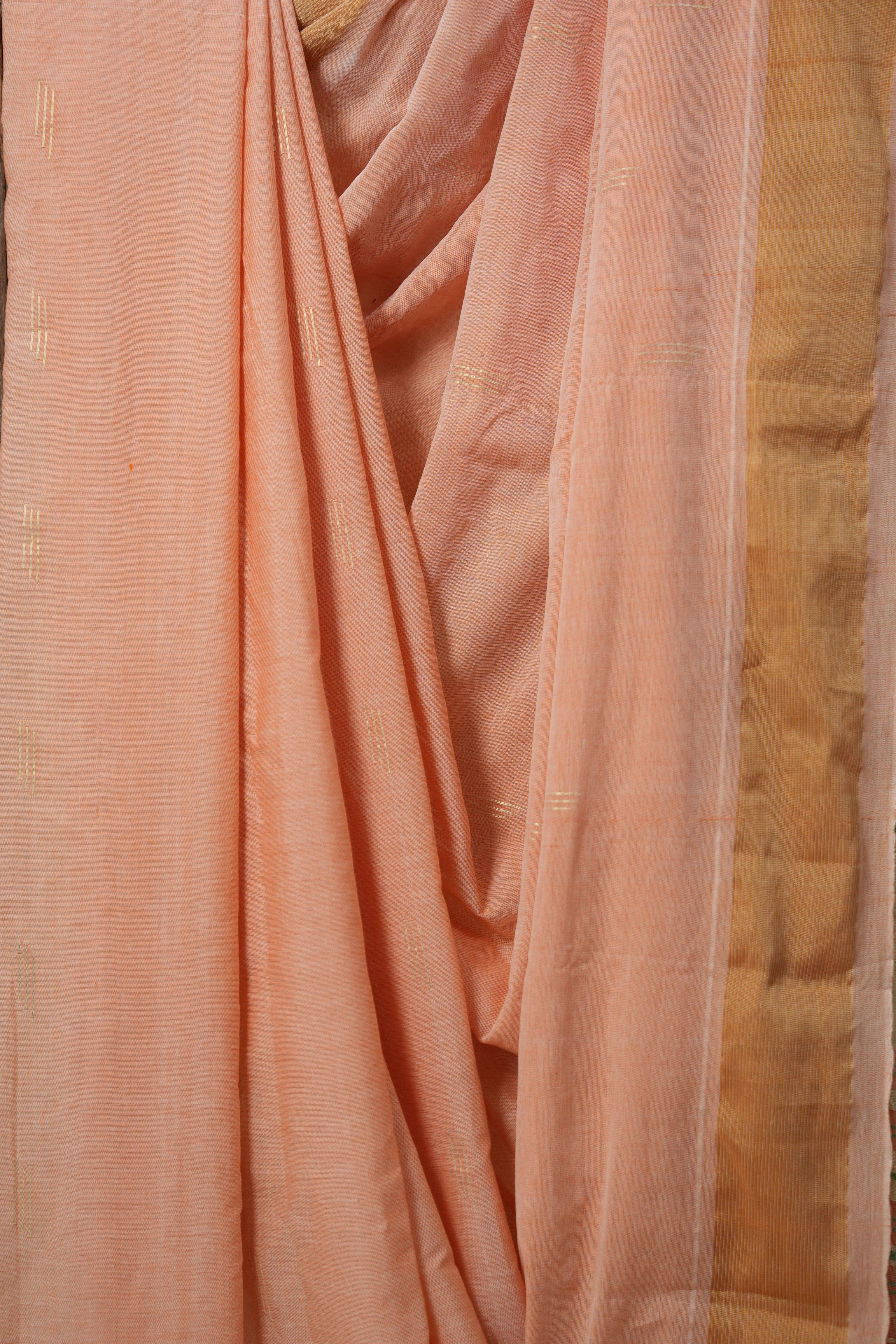 Peach Cotton Paithani Saree - SRPCPS686