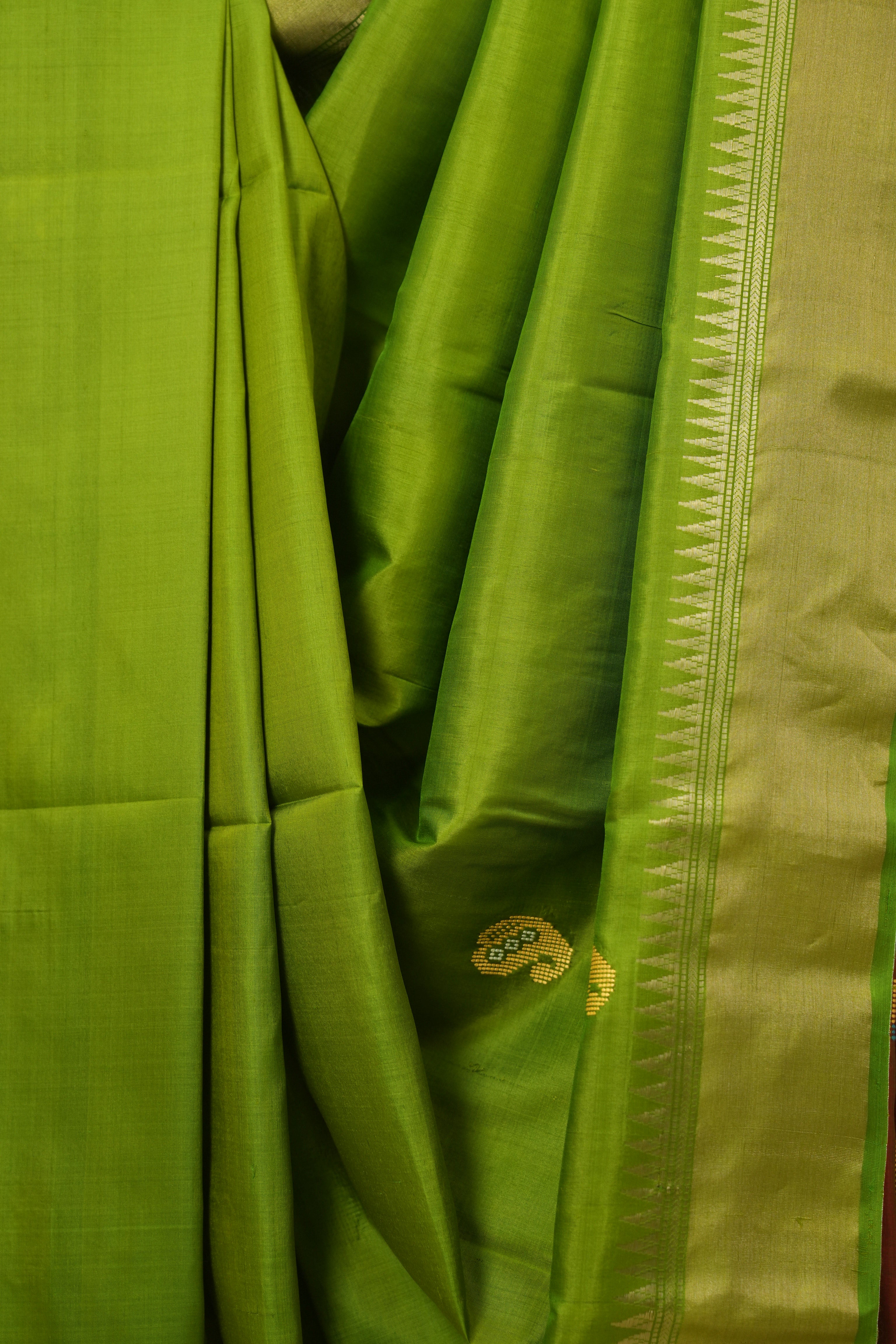 Mehendi Green Mulberry Silk Saree - SRMGMSS14