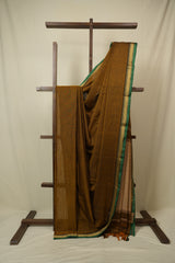 Mustard Narayan Peth Cotton Saree - SRMNPCS33