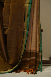 Mustard Narayan Peth Cotton Saree - SRMNPCS33