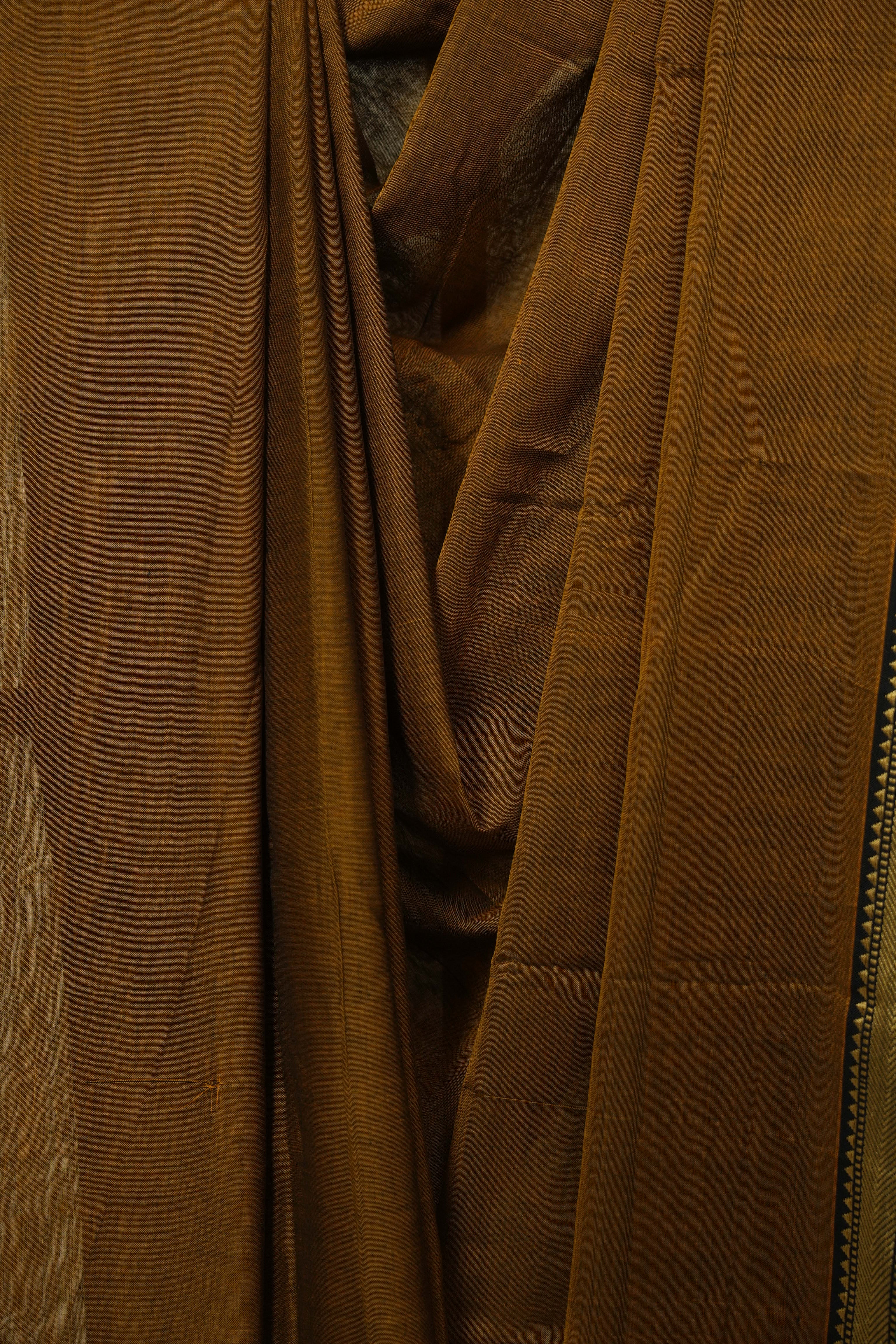 Mustard Narayan Peth Cotton Saree - SRMNPCS33