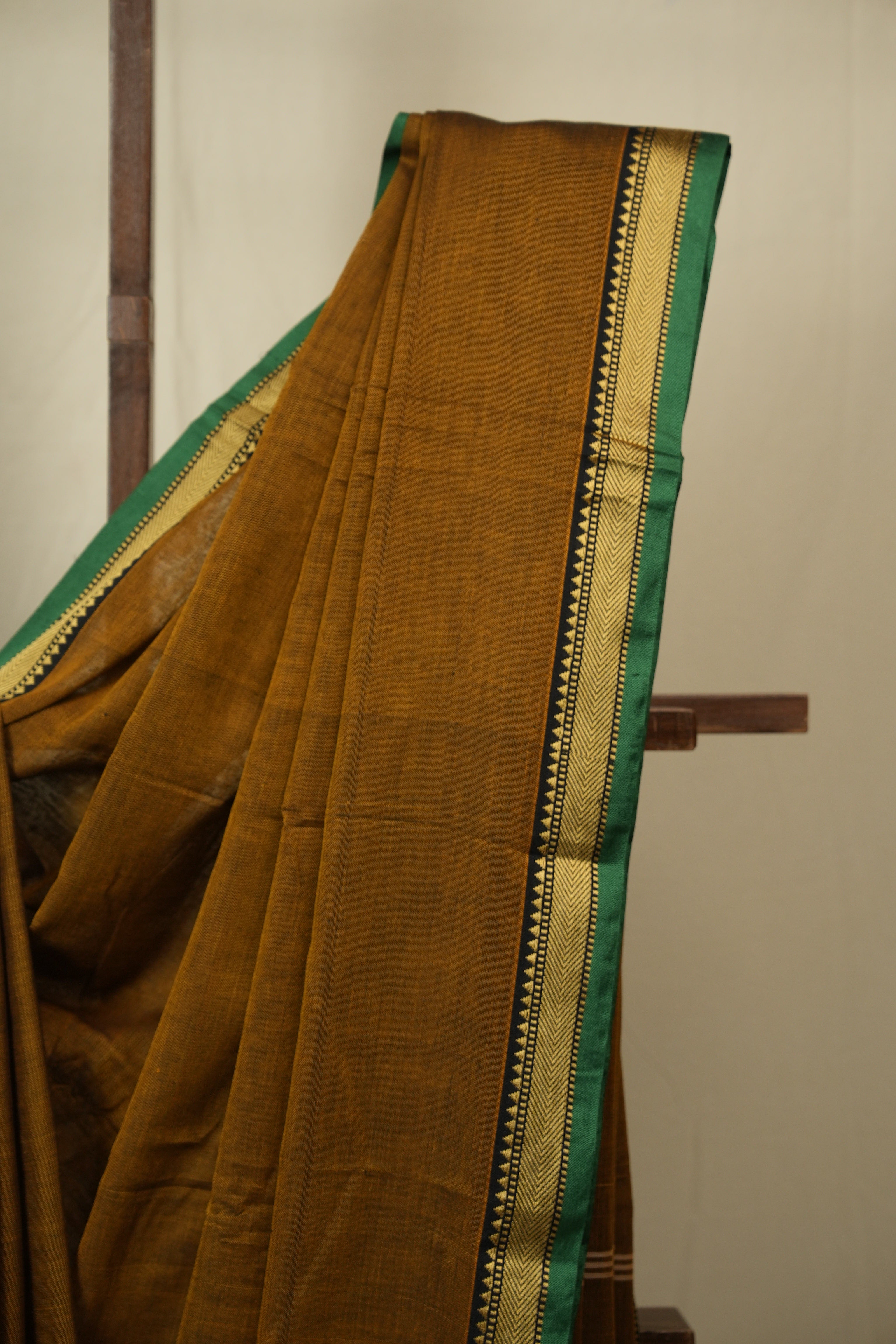 Mustard Narayan Peth Cotton Saree - SRMNPCS33