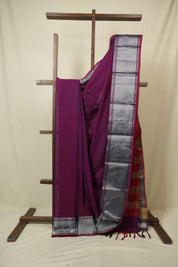 Two Tone Purple Narayan Peth Cotton Saree - SRTTPNPCS41