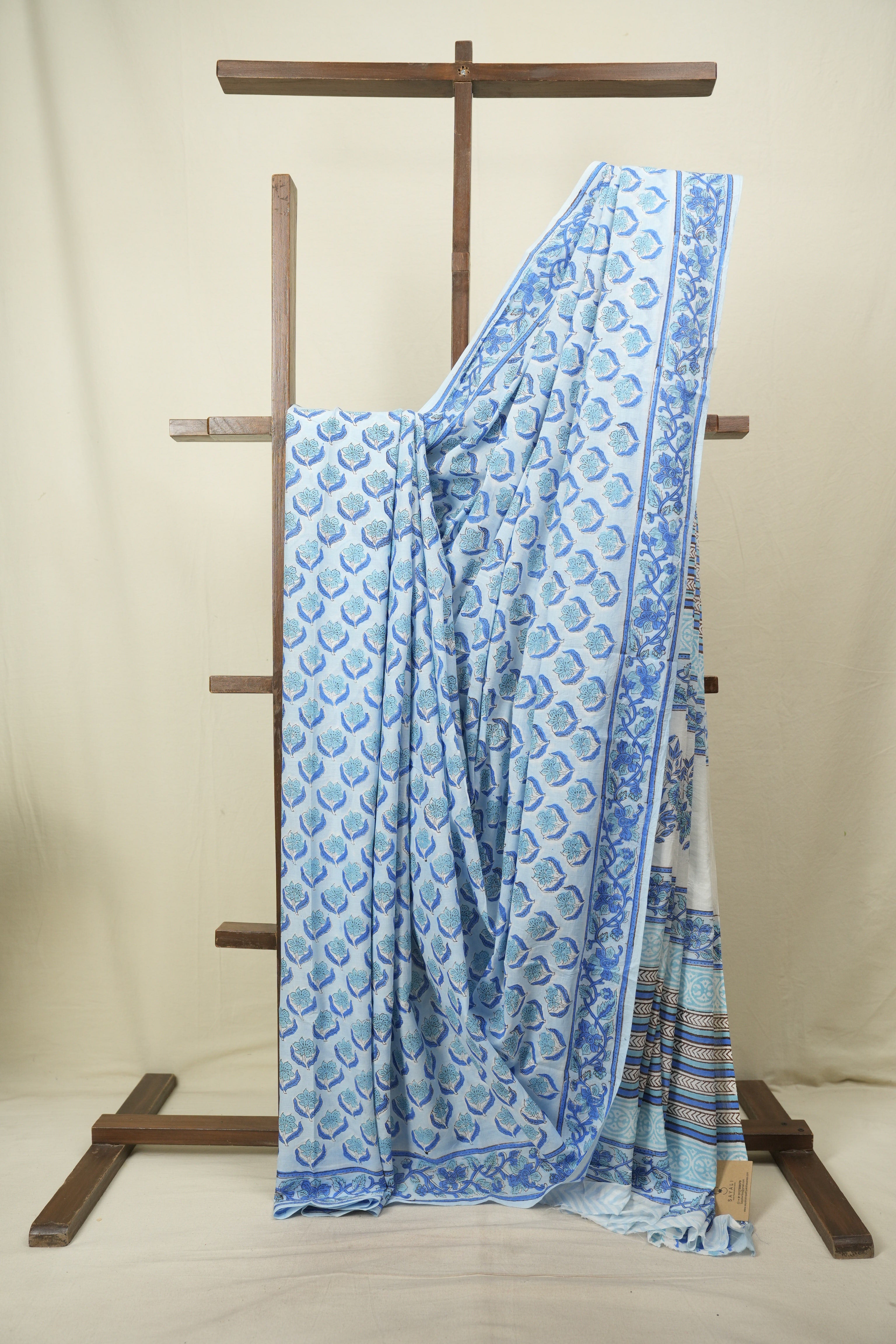 Blue HBP Cotton Saree - SRBCS3738