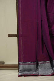 Two Tone Purple Narayan Peth Cotton Saree - SRTTPNPCS41