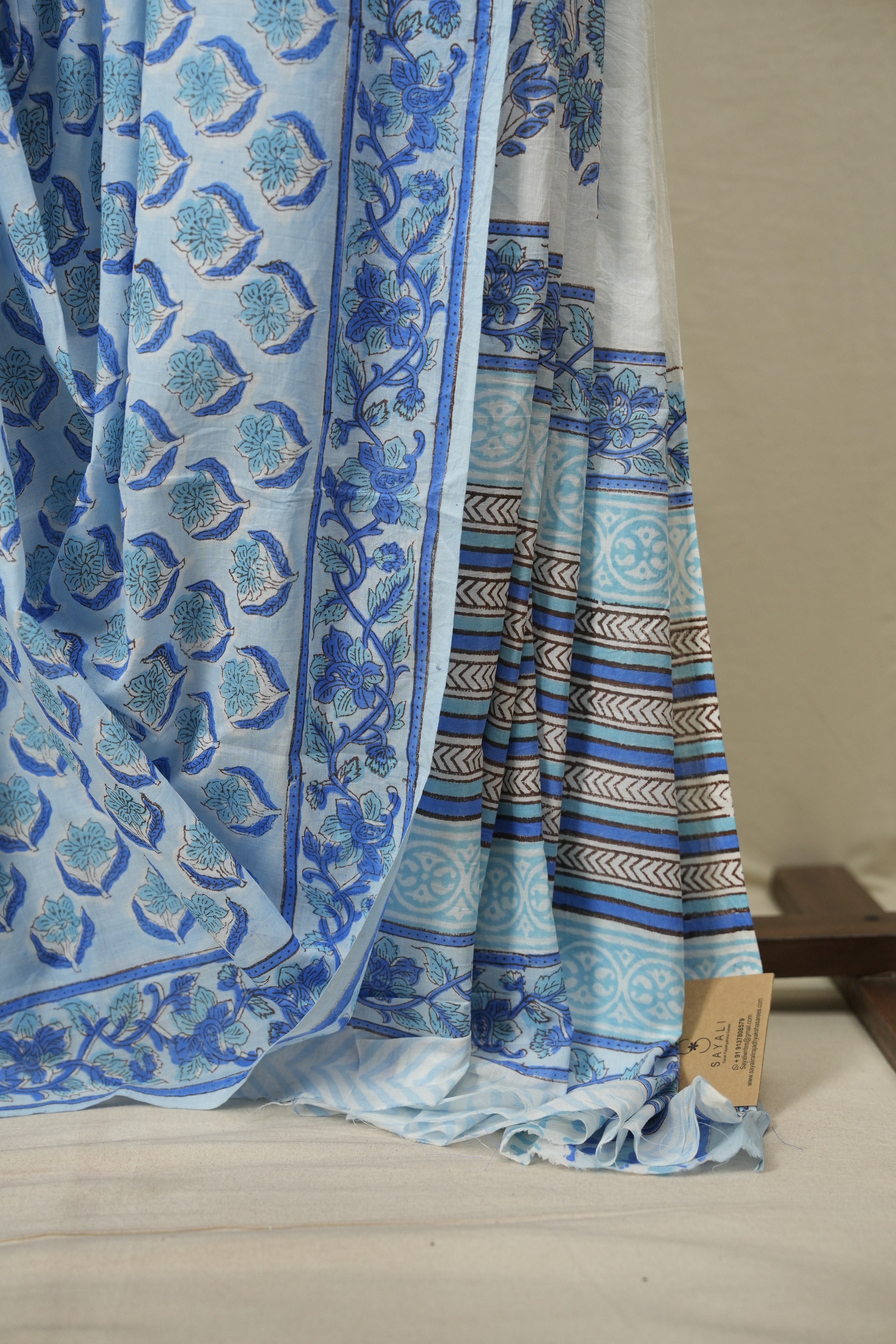 Blue HBP Cotton Saree - SRBCS3738