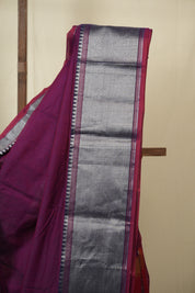Two Tone Purple Narayan Peth Cotton Saree - SRTTPNPCS41