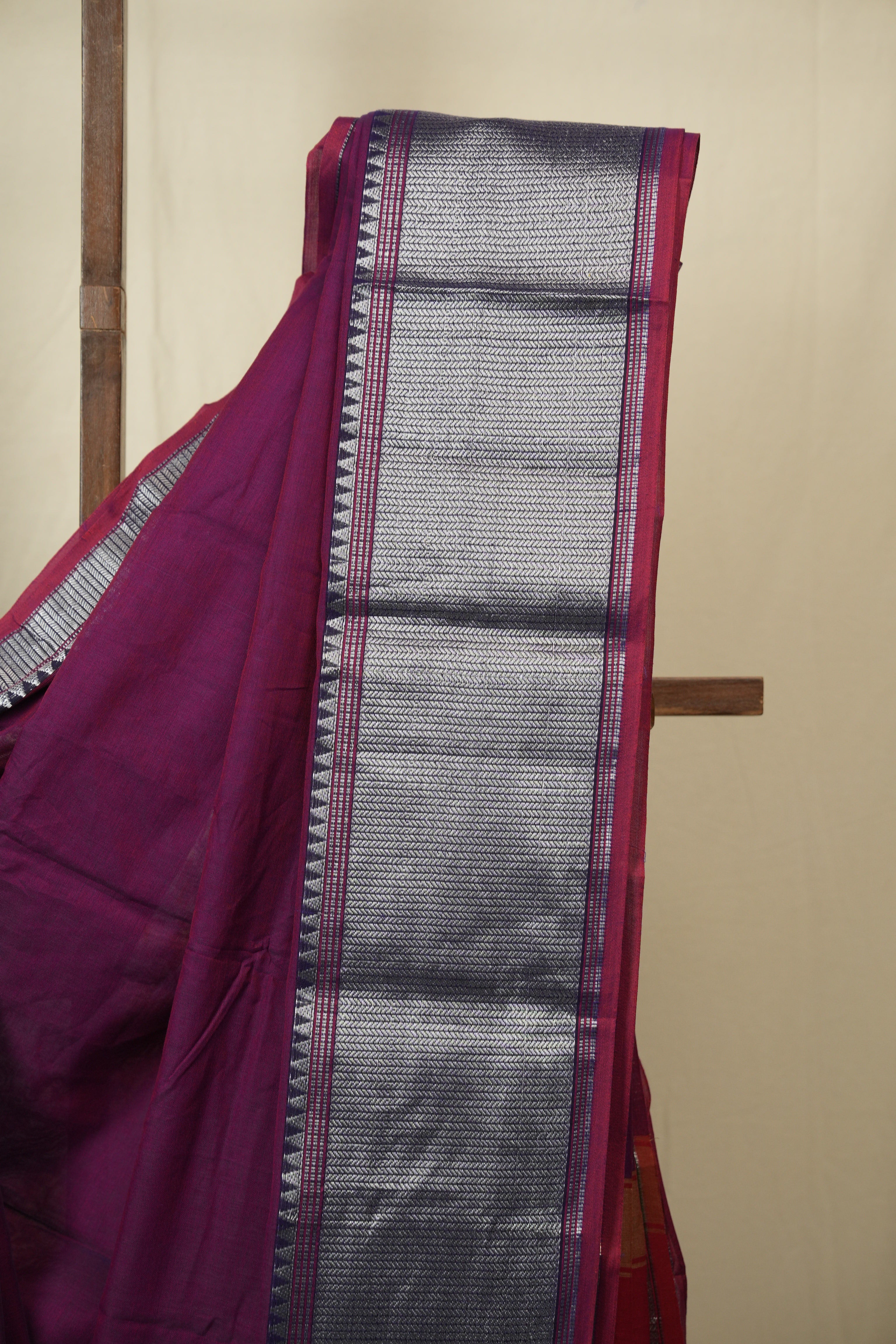 Two Tone Purple Narayan Peth Cotton Saree - SRTTPNPCS41