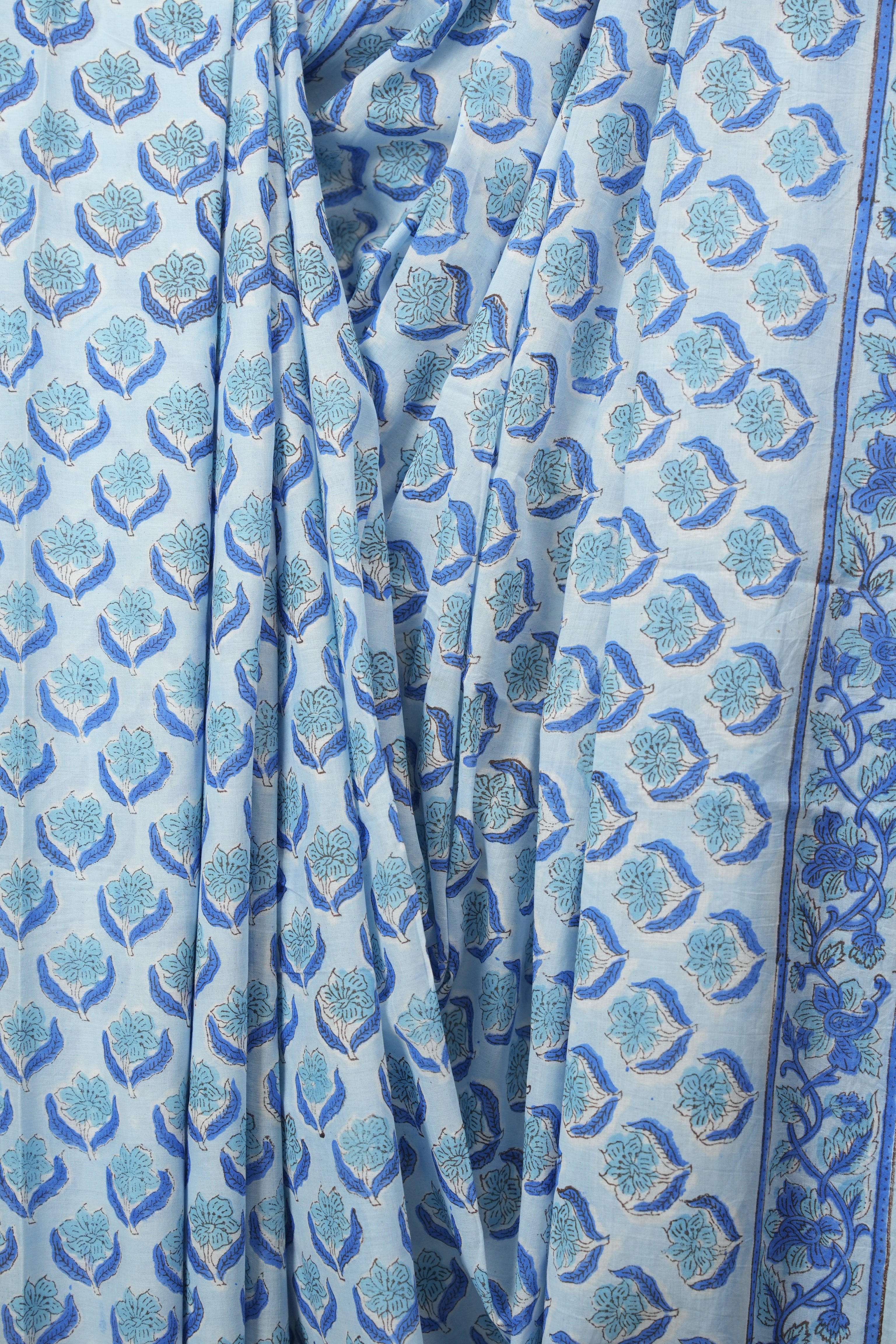 Blue HBP Cotton Saree - SRBCS3738