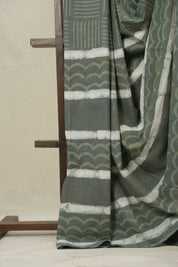 Sage Green HBP Cotton Saree - SRSGCS3222