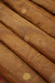 Rust Tissue Cotton Paithani Saree - Saavari -  SSRTCPSS03