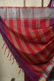 Two Tone Purple Narayan Peth Cotton Saree - SRTTPNPCS41